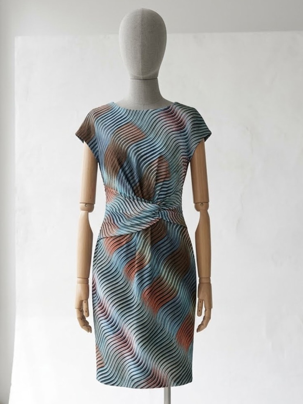 Ellen Tracy Wave Midi Dress Size 6